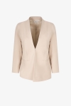 Collarless plain suit jacket
