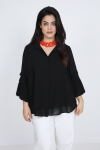 Plain voile double blouse