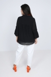 Plain voile double blouse