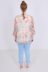 Printed voile layered blouse