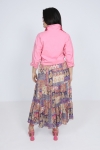Bohemian style skirt in printed voile