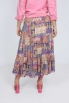 Bohemian style skirt in printed voile