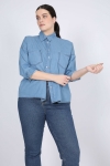 Chemise courte en jeans