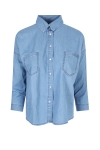 Chemise courte en jeans