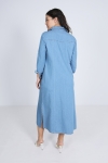 Long buttoned denim dress