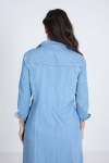 Long buttoned denim dress