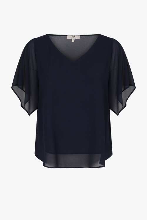 Lined plain voile blouse