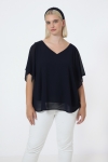 Lined plain voile blouse