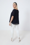 Lined plain voile blouse