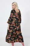 Bohemian long dress in printed viscose