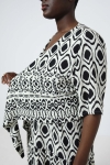 Short bolero in printed design based on