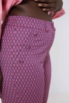 7/8 trousers in printed stretch cotton