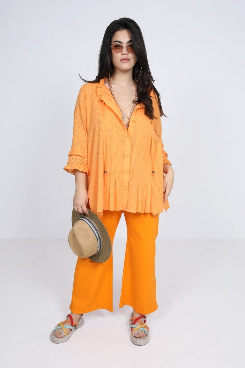 Chemise trapèze plumetis