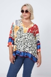 Printed blouse with a design with a base