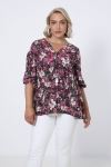 Blouse imprimé style bohéme avec un galon