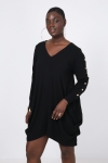 Rib knit tunic with pressure