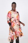 Printed voile midi dress