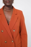 Plain double-breasted suit jacket