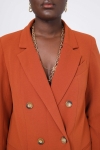 Plain double-breasted suit jacket