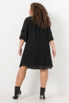 Plain voile dress with eyelets