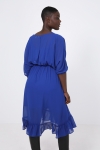 Robe longue en voile unie