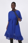 Robe longue en voile unie