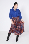 Bohemian style skirt in printed voile