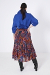 Bohemian style skirt in printed voile