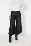 Faux leather culotte skirt