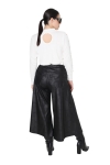 Faux leather culotte skirt