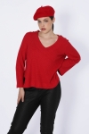 Plain knit sweater