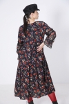 Long bohemian style dress in print