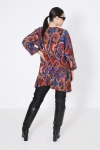 long printed trapeze blouse