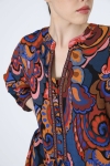 long printed trapeze blouse