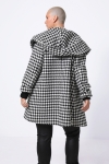 7/8 houndstooth coat with a hood