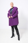 Plain 7/8 coat with a hood