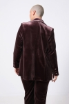 Veste tailleur en velours lycra