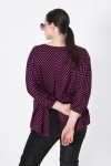 Blouse in layered effect print