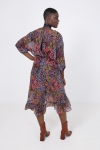 Long printed voile dress