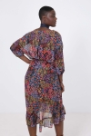 Long printed voile dress