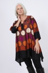 Polka dot print tunic with base