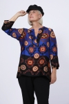 Blouse with a basic print