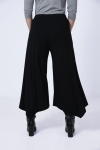 Plain knit culotte skirt pants