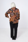 Multicolored satin print shirt