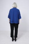 Layered trapeze blouse in plain voile