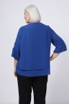 Layered trapeze blouse in plain voile