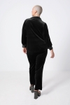 Smooth stretch velvet trapeze shirt