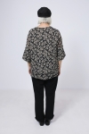 Overlay blouse in printed voile.