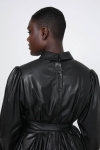 Faux leather shirt buttoned front and back