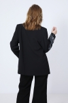 Plain suit jacket with screen printing and studs